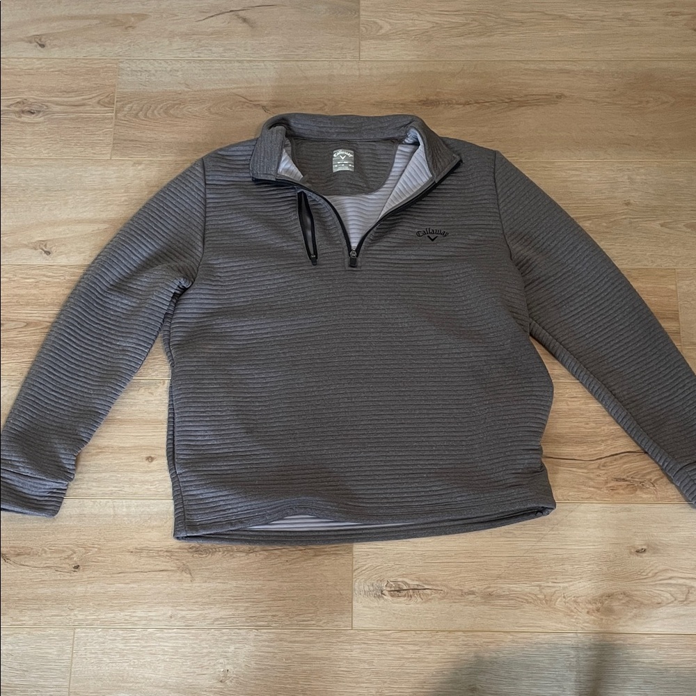 Callaway Men's Gray Quarter-Zip Sweater